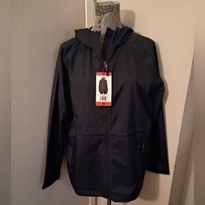 32° Cool Lightweight Navy Blue Hooded Zip Up Jacket Windbreaker NWT Medium